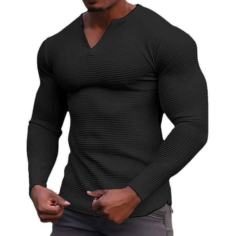 Herren Langarmshirt mit strukturiertem Design EB