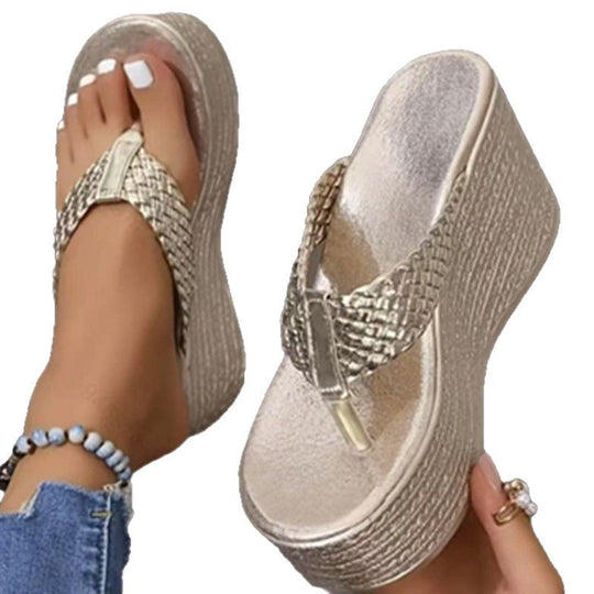 Damen Glamouröse Plattform-Sandalen EB