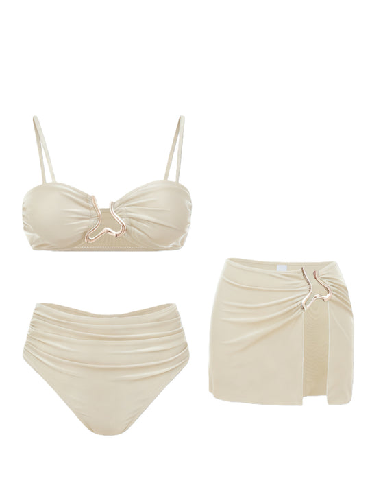 Damen Bikiniset mit elegantem Wickelrock und modischem Design EB