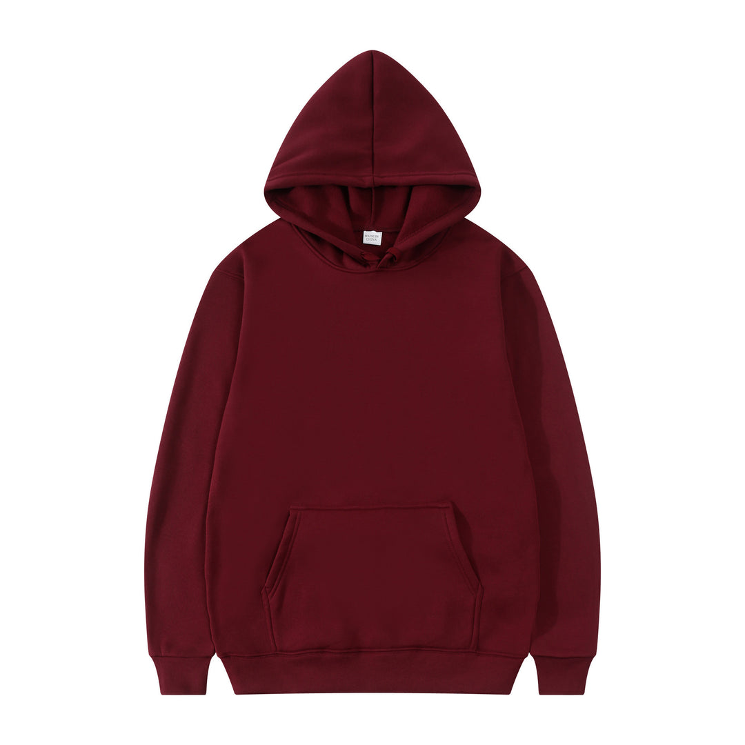 Unisex schlichter Kapuzenpullover mit Kängurutasche, gerippten Bündchen und relaxed Fit EB