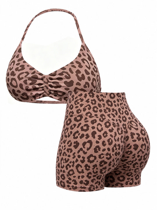 Damen Sportlicher Bikini mit gepolstertem Oberteil und hoher Taille EB