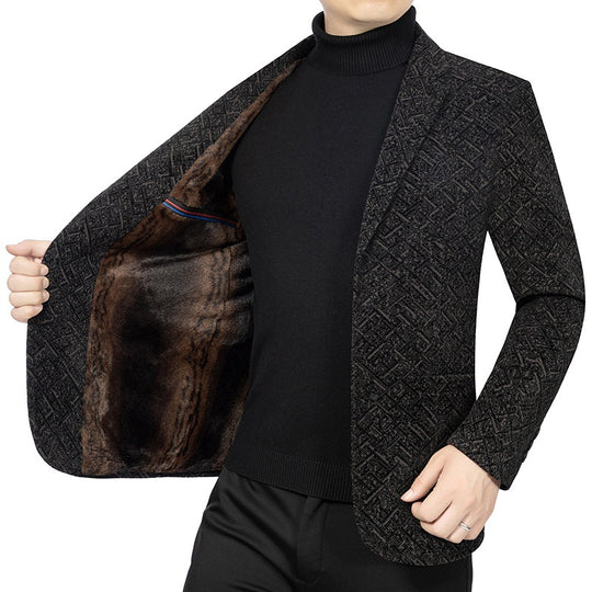 Herren Strukturierter Jersey-Sakko mit leichtem Innenfutter und schmaler Silhouette EB