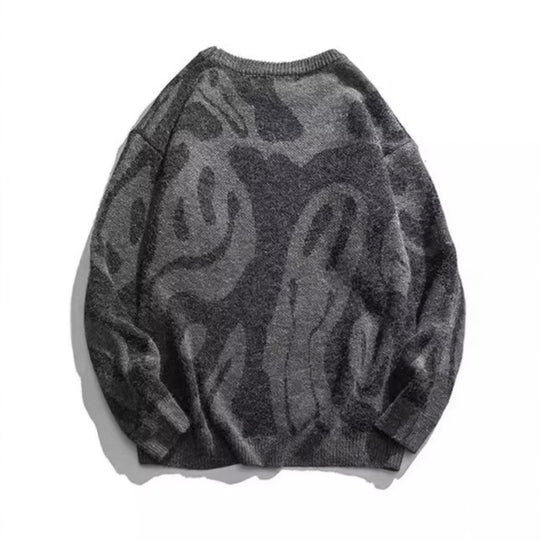 Damen Lässiger Pullover mit modernem Print und lockerer Passform EB