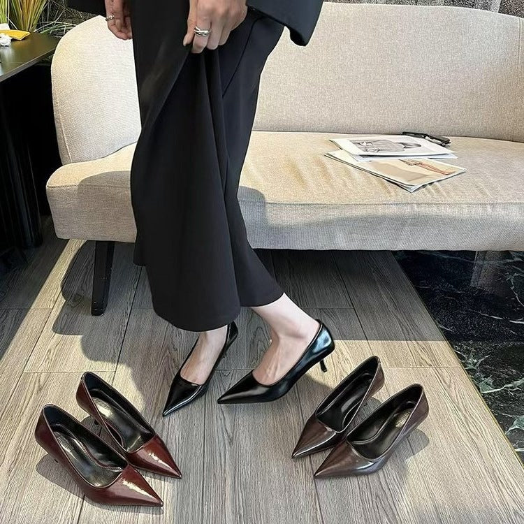 Damen elegante Stiletto-Pumps mit spitzem Zehenbereich EB