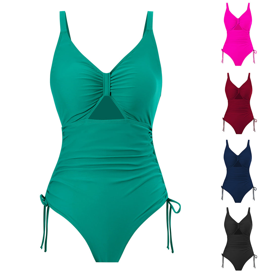 Damen Badekleid mit Cut-Out-Design und verstellbaren Trägern EB