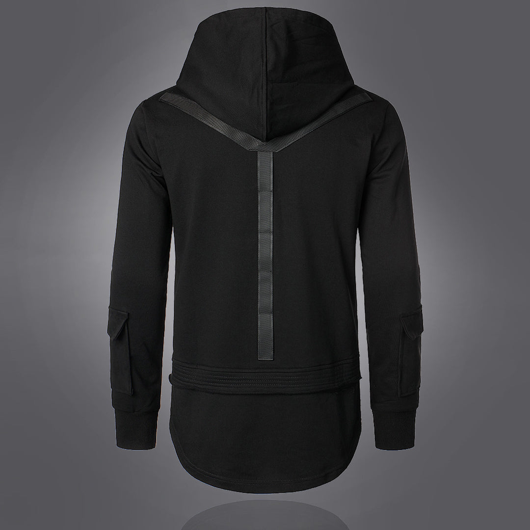 Herren modischer Hoodie mit integrierten Taschen und einzigartigem Design EB
