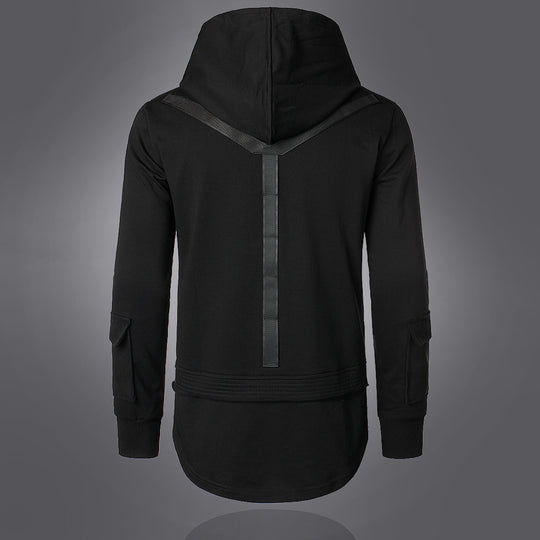Herren modischer Hoodie mit integrierten Taschen und einzigartigem Design EB