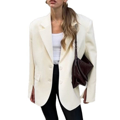 Damen Oversized Blazerjacke mit doppelter Knopfleiste und eleganten Details EB