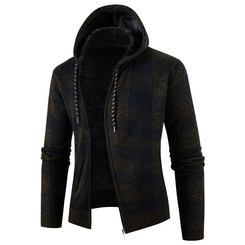 Herren modische Kapuzenjacke mit weichem Innenfutter EB