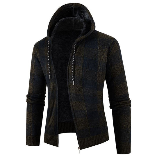 Herren modische Kapuzenjacke mit weichem Innenfutter EB