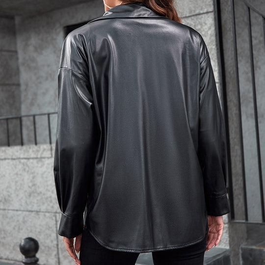 Damen Overshirt mit Kontrast Ärmeln und Karo-Muster EB