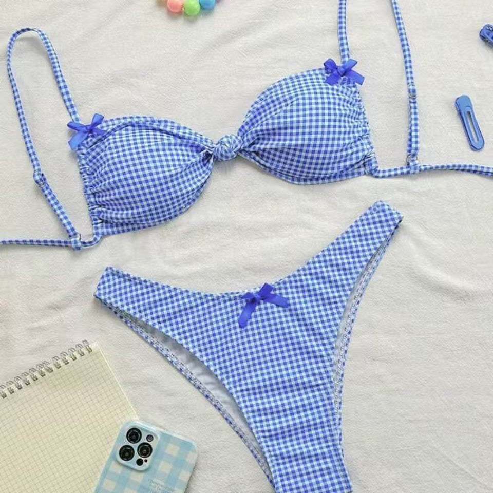 Damen Bikini-Set mit Rüschendetails und verstellbaren Trägern EB