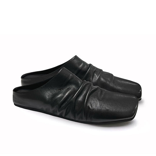 Damen modische Mules mit elegantem Faltenwurf und bequemer Passform EB
