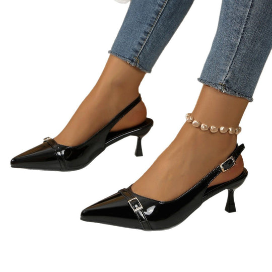 Damen Slingback-Pumps mit elegantem Metallic-Detail EB