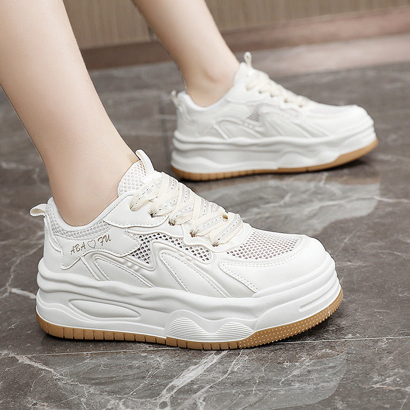 Damen Sportliche Sneakers mit atmungsaktiver Mesh-Oberfläche und dämpfendem Sohlenprofil EB