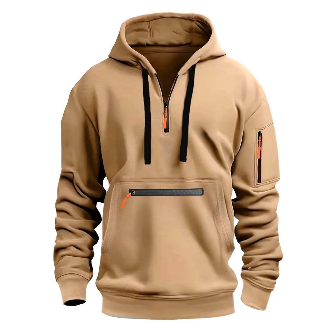 Herren praktischer Zip-Hoodie mit reflektierenden Details und verschiedenen Taschen EB