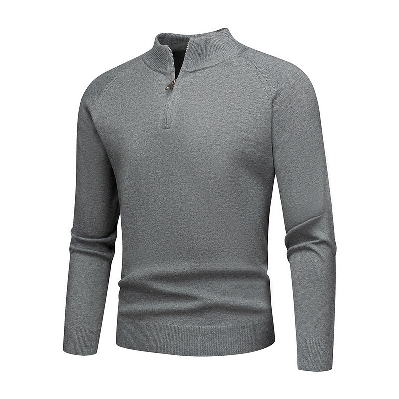 Herren modischer Pullover mit kurzem Reißverschluss EB