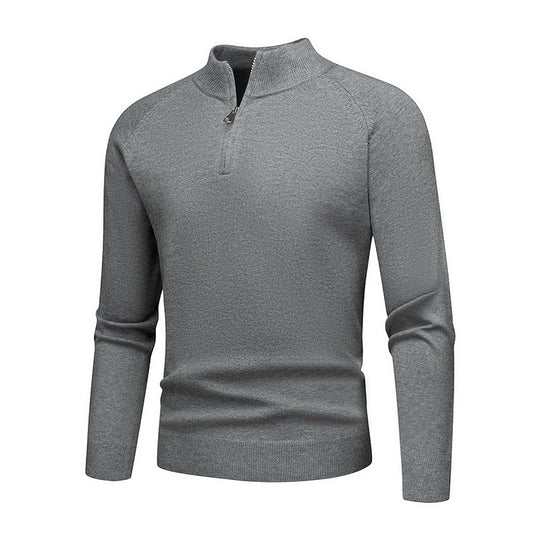 Herren modischer Pullover mit kurzem Reißverschluss EB