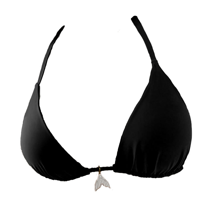 Damen Triangel-Bikini mit schimmerndem Schmuckdetail EB