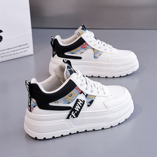 Damen modische Chunky Sneakers mit auffälligem Grafikdesign EB