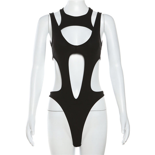 Damen sportlicher Cut-Out Badeanzug EB