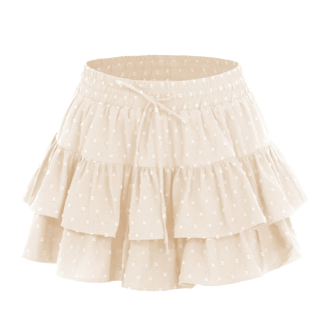 Damen Voluminöser Freizeitraffrock aus leichtem Material EB