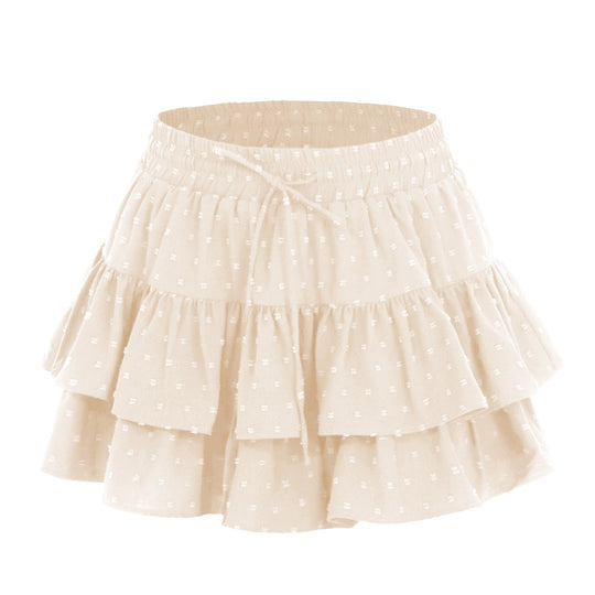 Damen Voluminöser Freizeitraffrock aus leichtem Material EB