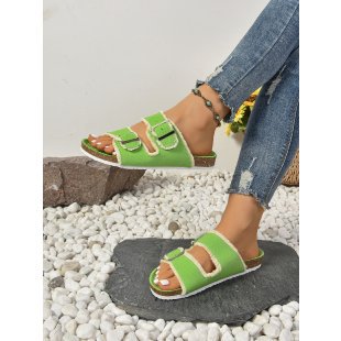 Damen komfortable Zehentrenner-Sandalen mit verstellbaren Riemen EB