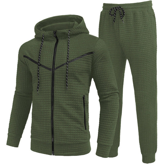 Herren Fleece-Jogginganzug mit strukturiertem Design EB