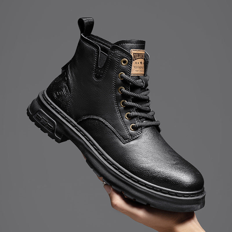 Herren Robuste Schnürstiefel mit rutschfester und dämpfender Sohle EB