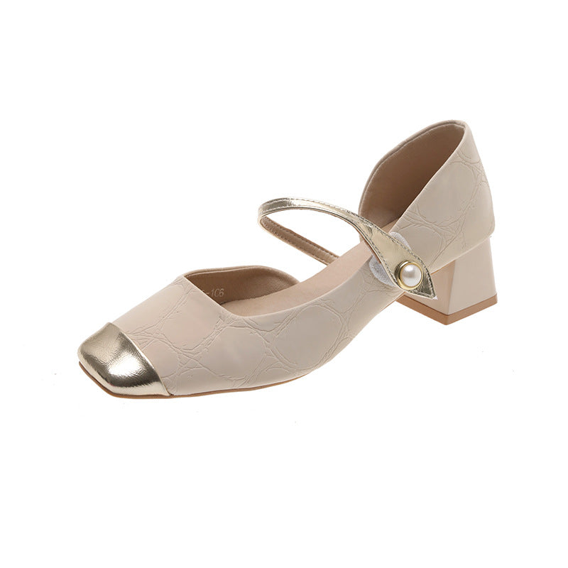 Damen elegante Sling-Ballerinas mit hochwertigem Riemen und glänzendem Zehenbereich EB