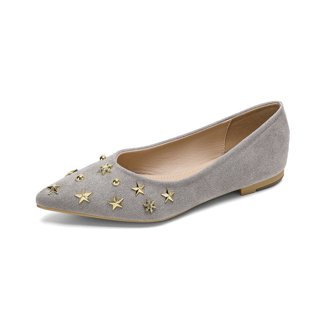 Damen Ballerinas mit funkelnden Details und schicker Sternenhimmel-Applikation EB