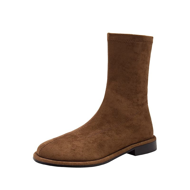 Damen Elegante Stiefeletten mit stretchbarem Obermaterial und rutschfester Sohle EB