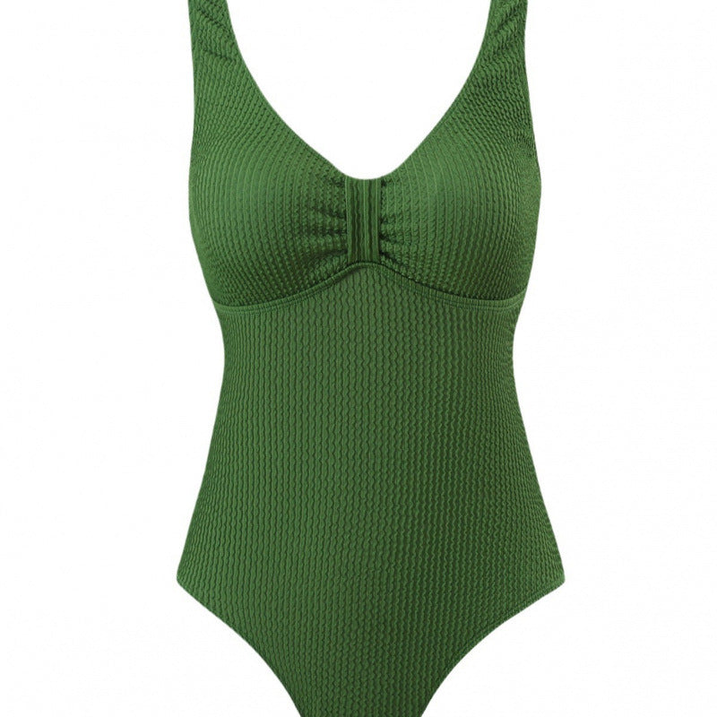 Damen Einteiler Badeanzug mit figurformendem Design und attraktivem Rüschendetail EB