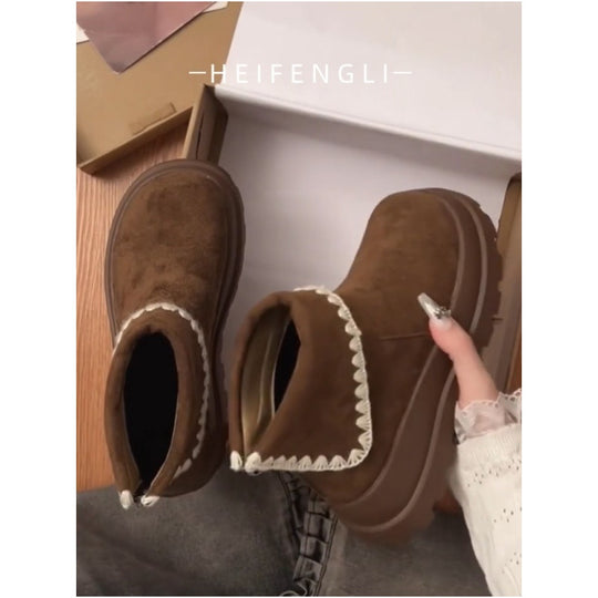 Damen Trendige Chelsea Boots mit modischer Plateau-Sohle EB