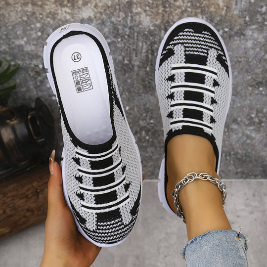 Damen Atmungsaktive Slip-On Sneakers mit elastischem Obermaterial EB