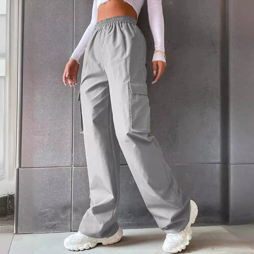 Damen Cargo Hose mit elastischem Bund und praktischen Seitentaschen EB