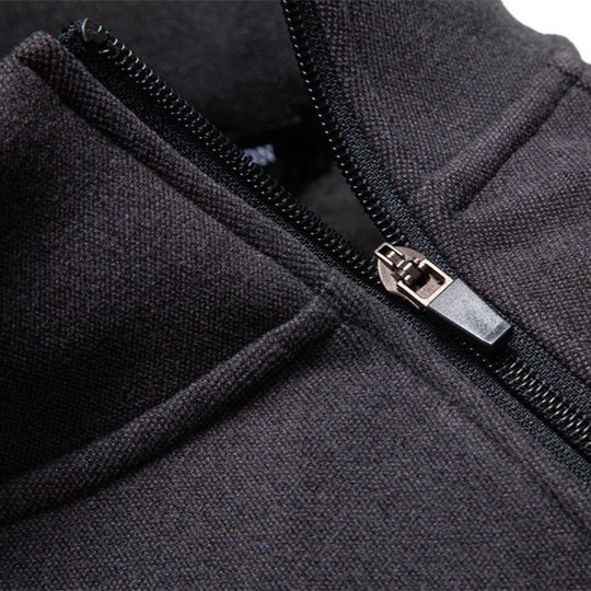 Herren Pullover mit hohem Kragen und praktischem Reißverschluss EB