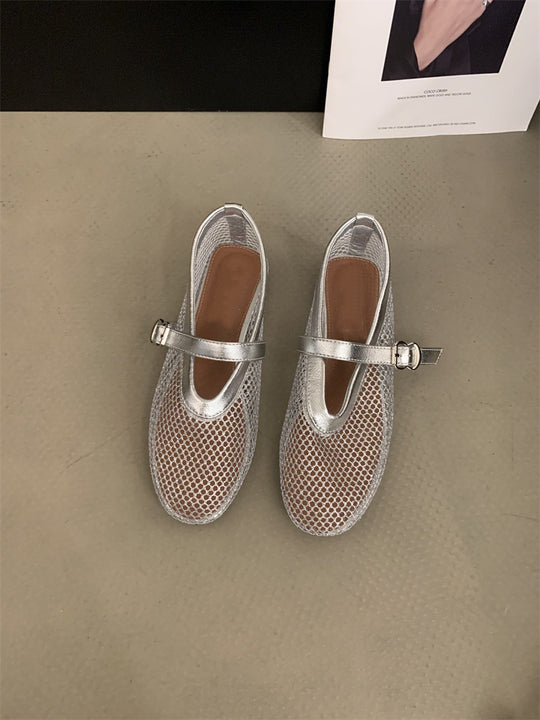 Damen Mesh-Slipper mit verstellbarem Riemen EB