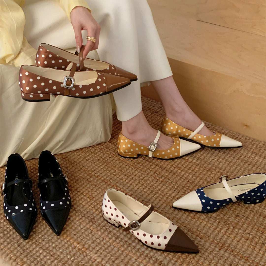 Damen elegante Slingback-Ballerinas mit gepolstertem Riemchen und stilvollem Punkten EB