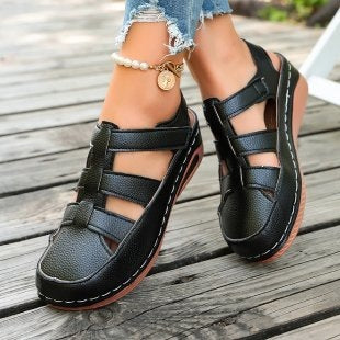 Damen Komfortable und luftige Sandalen mit geflochtenem Riemendesign EB