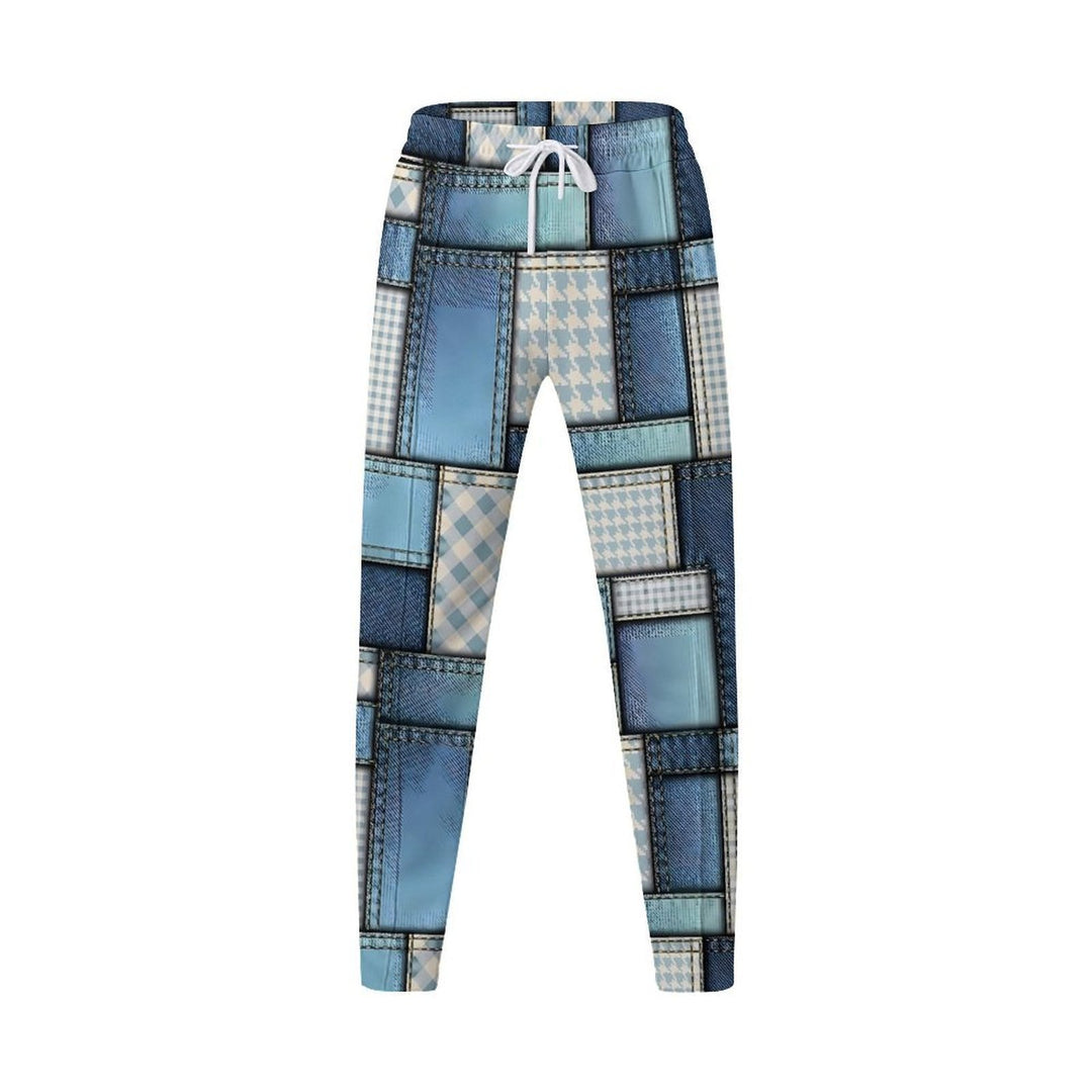 Damen trendige Patchwork-Hose EB