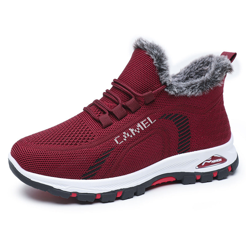 Damen Winterfeste und Atmungsaktive Sneakers mit Kuscheligem Innenfutter EB