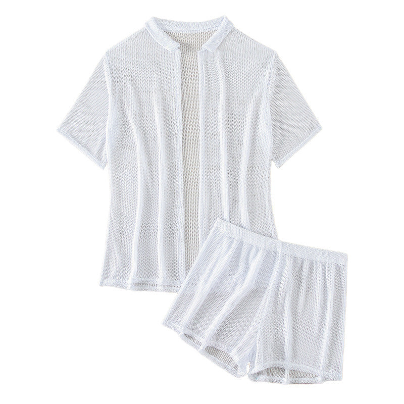 Damen lässiger Sommerstrickanzug EB