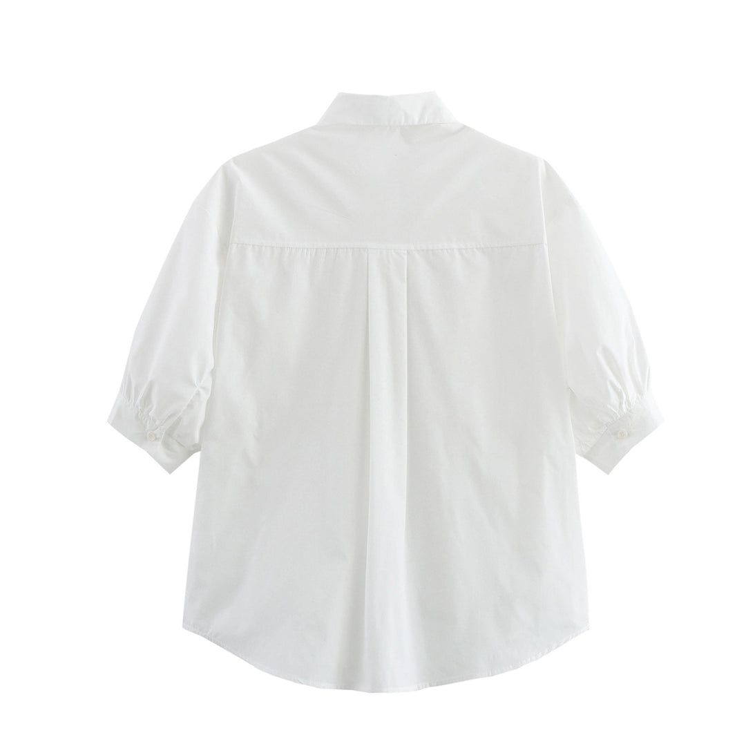 Damen Blusenshirt mit lässigem Schnitt und praktischen Brusttaschen EB