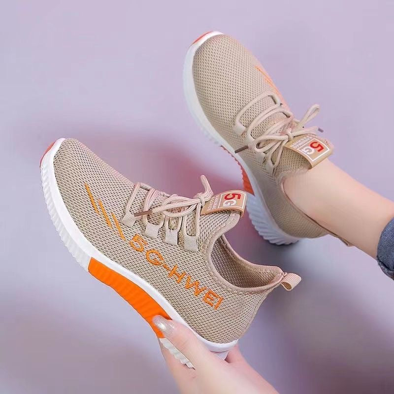 Damen Sportschuhe mit flexiblem Strickdesign und dämpfender Laufsohle EB