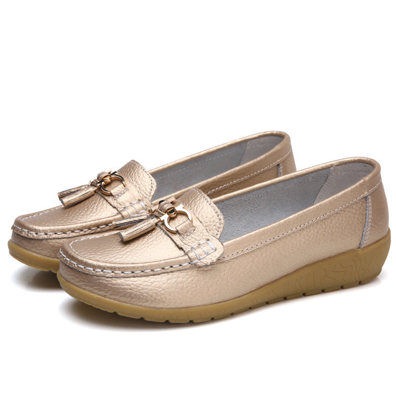Damen Mokassins mit eleganter Quastenverzierung und rutschfester Sohle EB