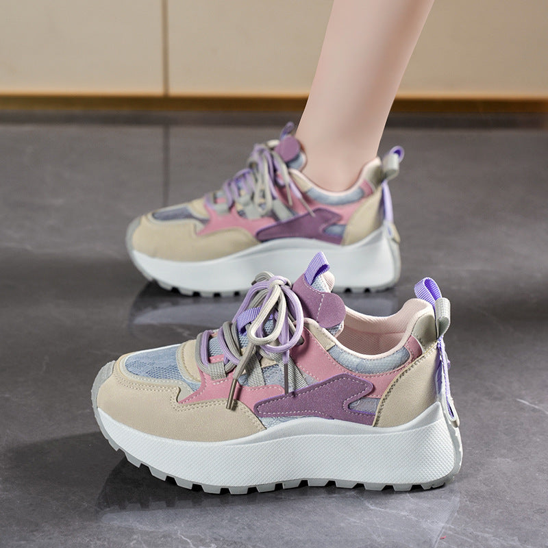 Damen Modische Sneakers mit ergonomischer Dämpfung und trendiger Sohle EB