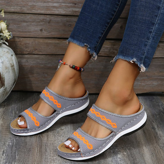 Damen Bequeme Clogs mit verstellbarem Riemendesign und anatomischem Fußbett EB
