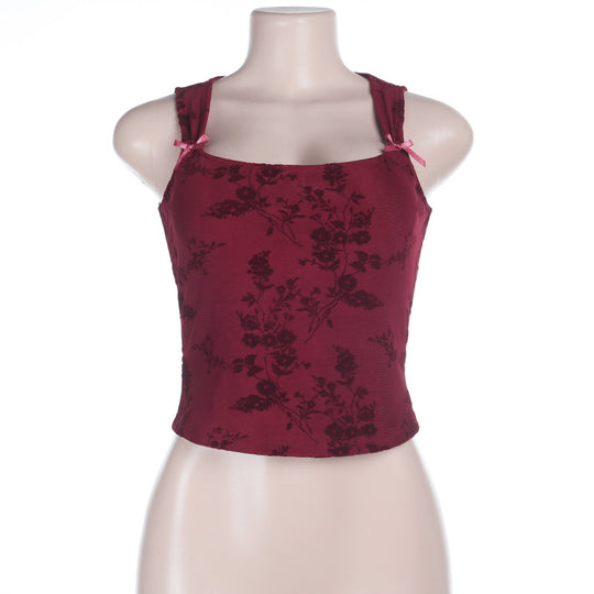 Damen Blumendesign Crop-Top EB